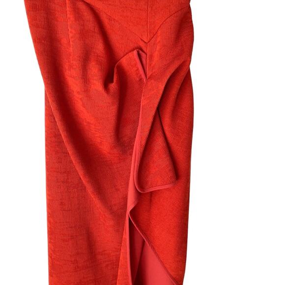 C/MEO Collective Fluidity Strapless Rust Brown Maxi Dress NWOTS Textured Medium - Picture 6 of 12